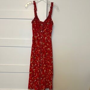 Realisation Par Silk Midi Length Dress